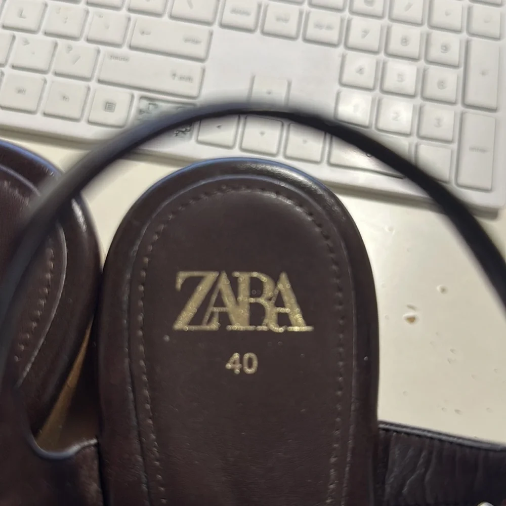 NWOT. Zara Brown Chunky Thick Heel Sandals. Size 9/EU 40.